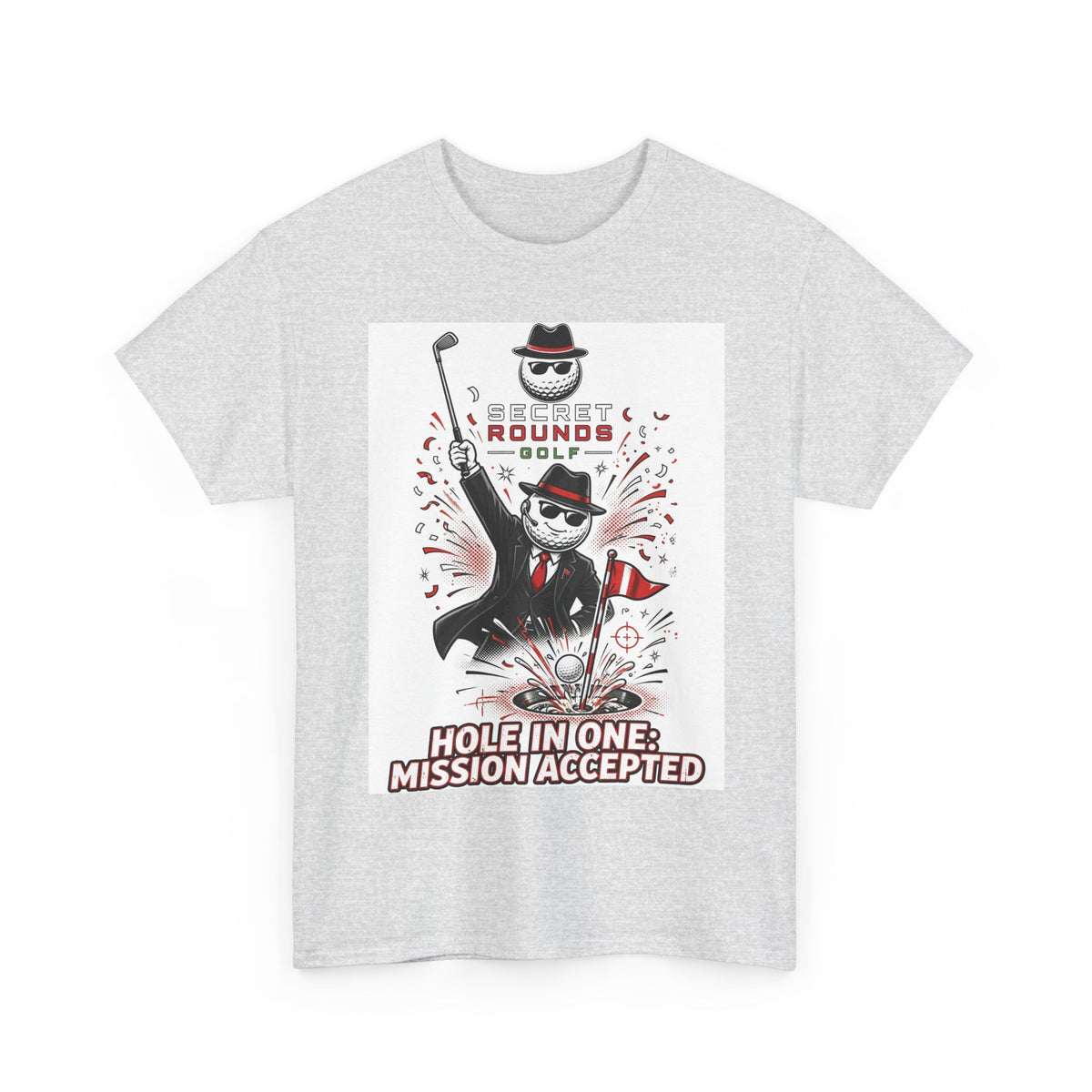 Secret Rounds Golf – Mission Accepted (White Unisex Tee)