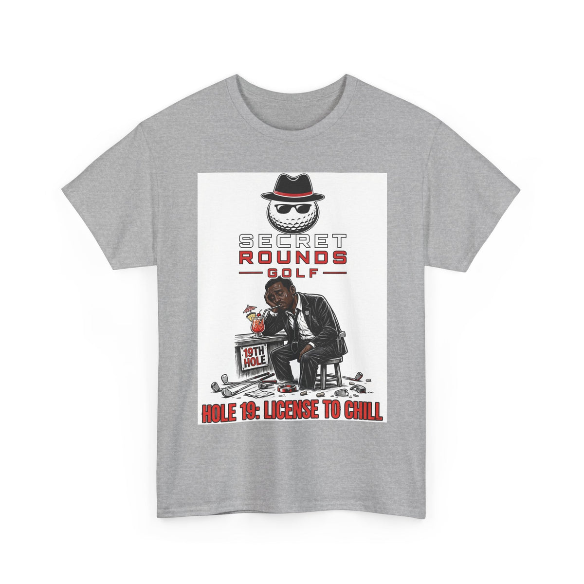 Secret Rounds Golf – License to Chill AA Edition (White Unisex Tee)