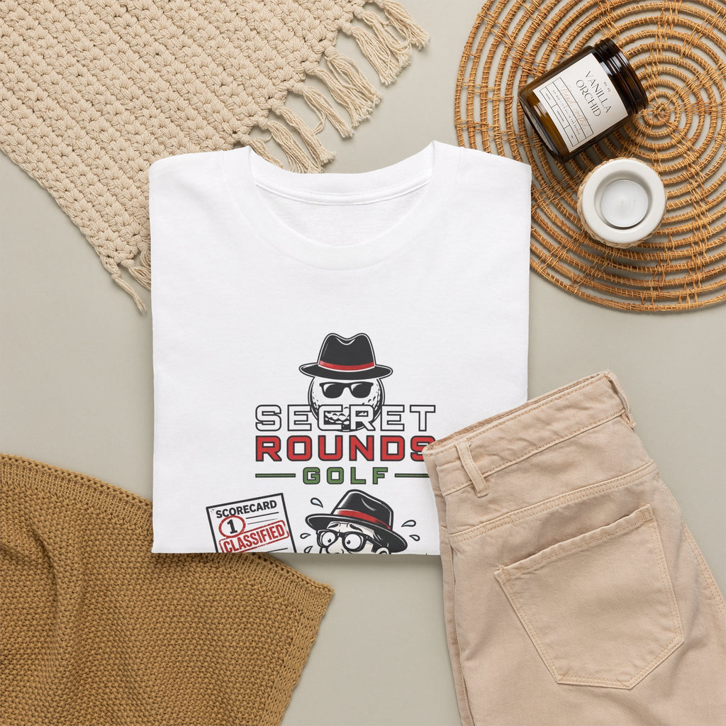Secret Rounds Golf – Classified: I Did It (White Unisex Tee)