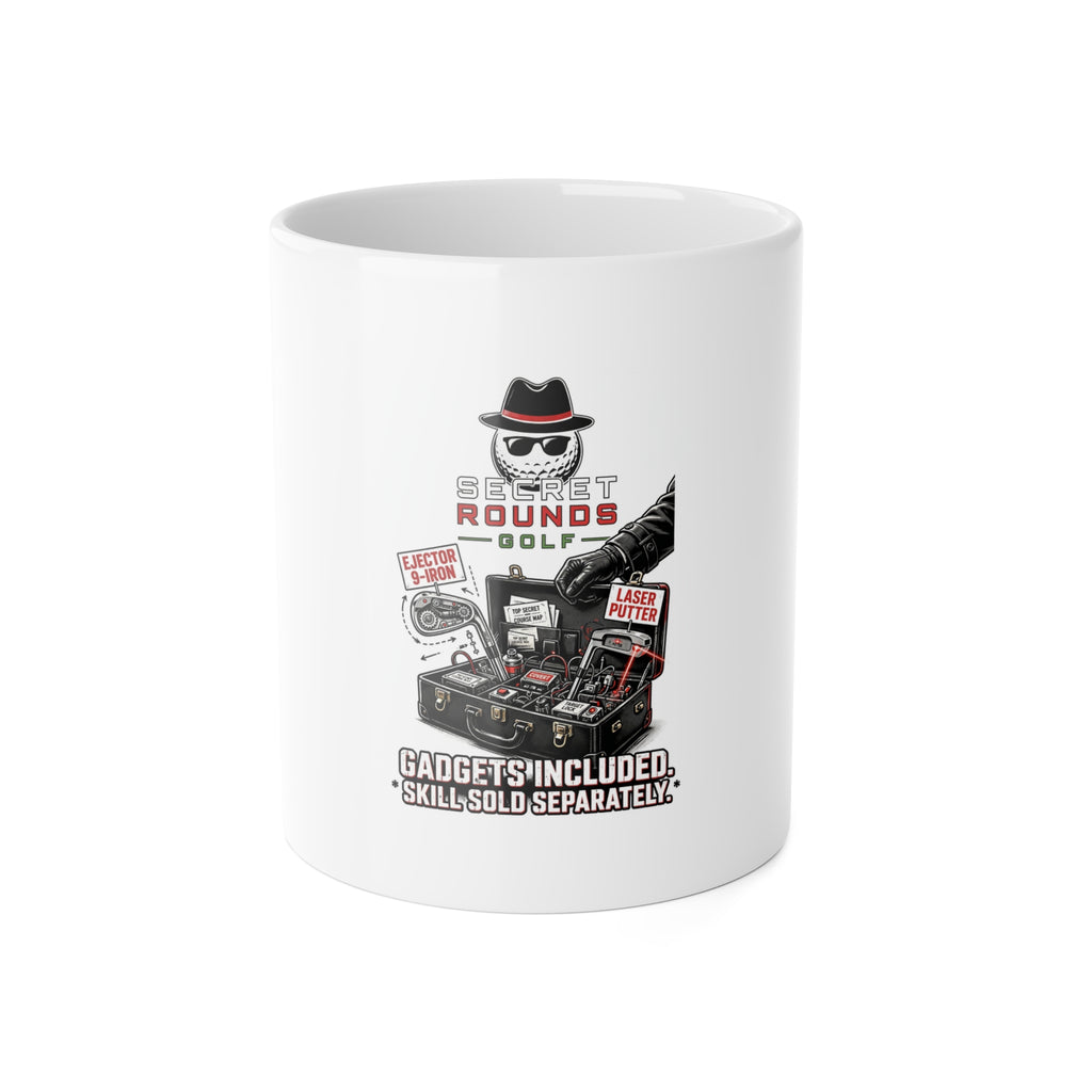 Secret Rounds Golf – Gadgets Included (White Mug 11oz)