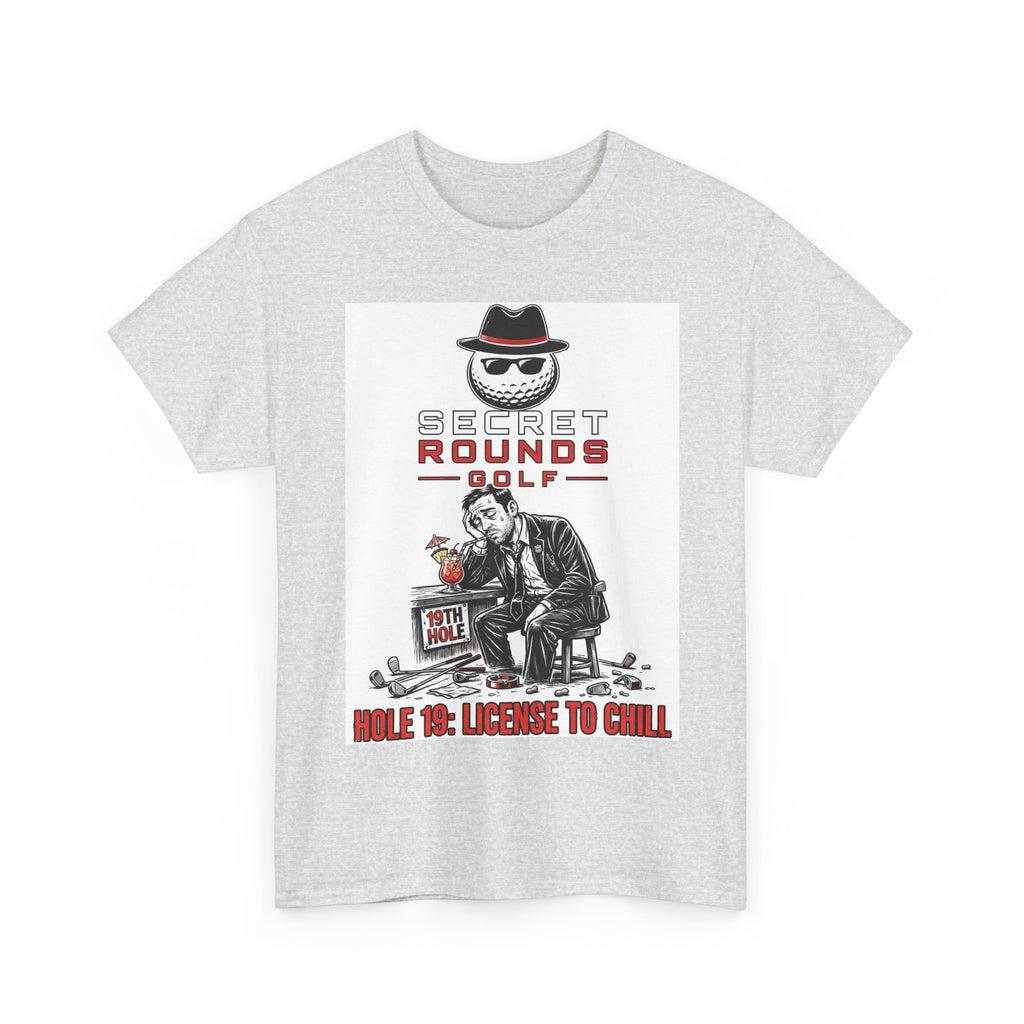 Secret Rounds Golf – License to Chill (White Unisex Tee)