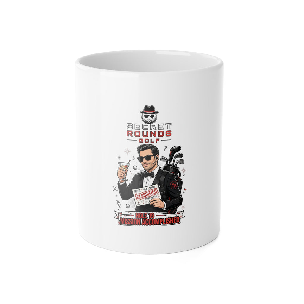 Secret Rounds Golf – Mission Accomplished (White Mug 11oz)