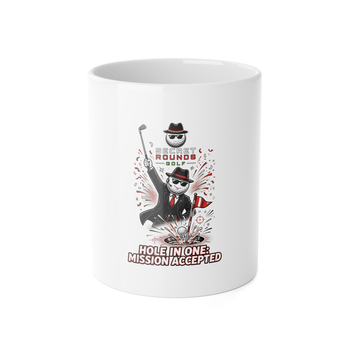 Secret Rounds Golf – Mission Accepted (White Mug 11oz)