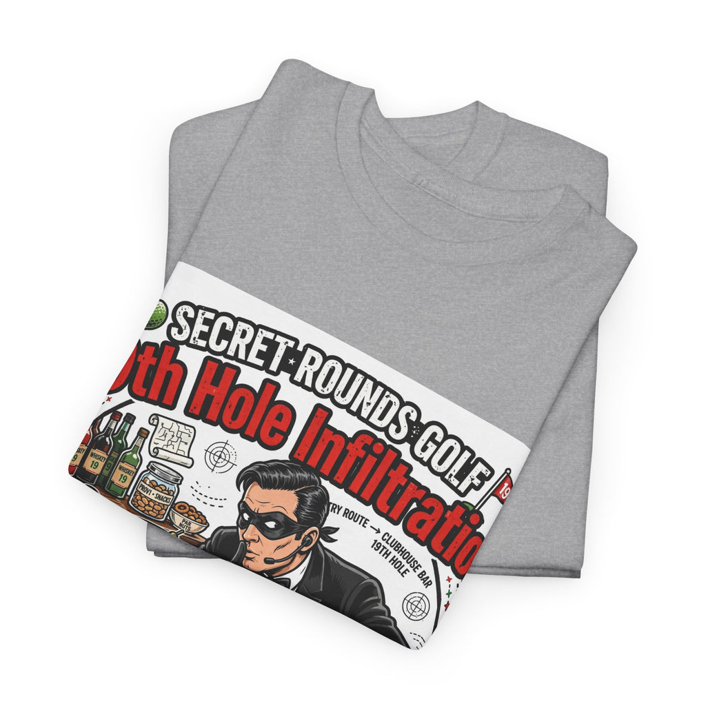 Secret Rounds Golf – 19th Hole Infiltration (White Unisex Tee)