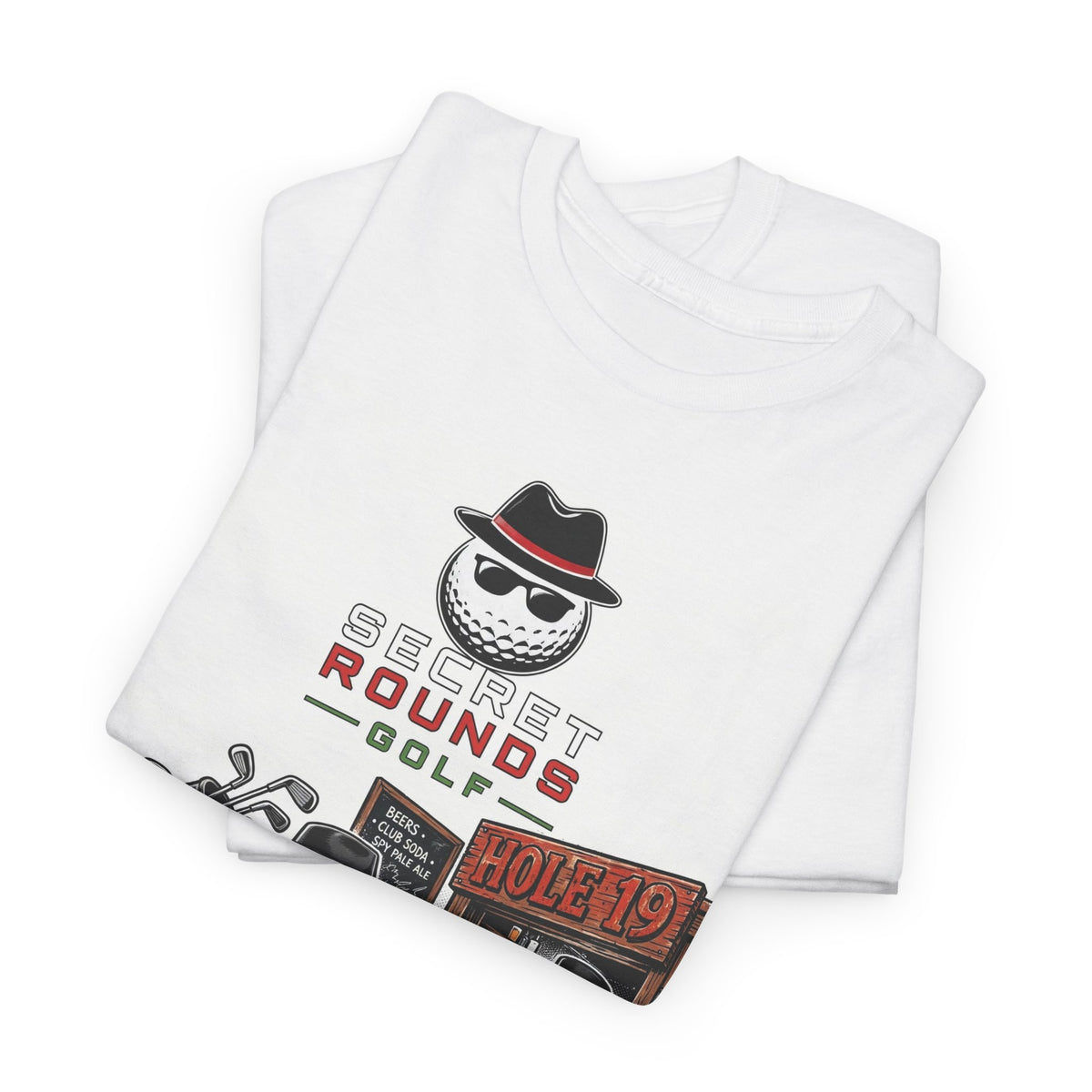 Secret Rounds Golf – Infiltration AA Edition (White Unisex Tee)