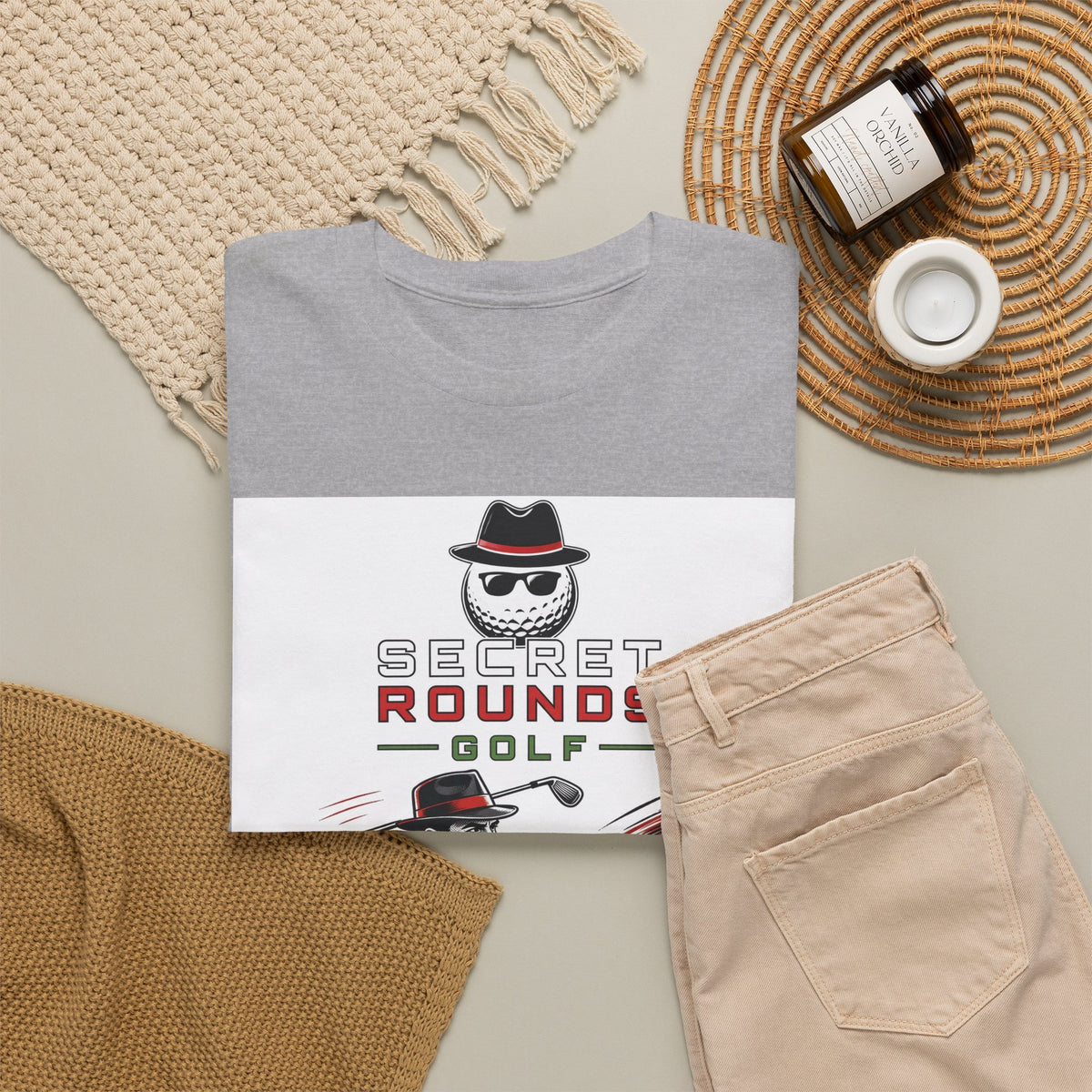 Secret Rounds Golf – License to Shank (White Unisex Tee)
