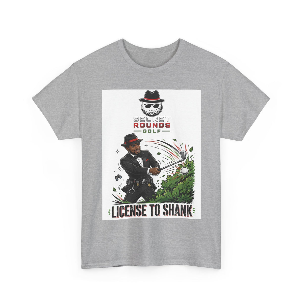 Secret Rounds Golf – License to Shank AA Edition (White Unisex Tee)