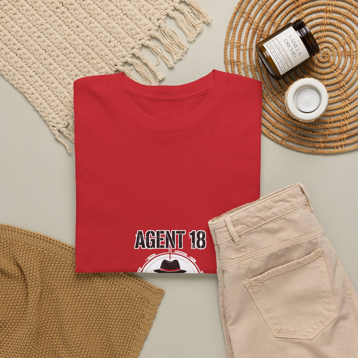 Secret Rounds Golf – Agent 18 (White Unisex Tee)