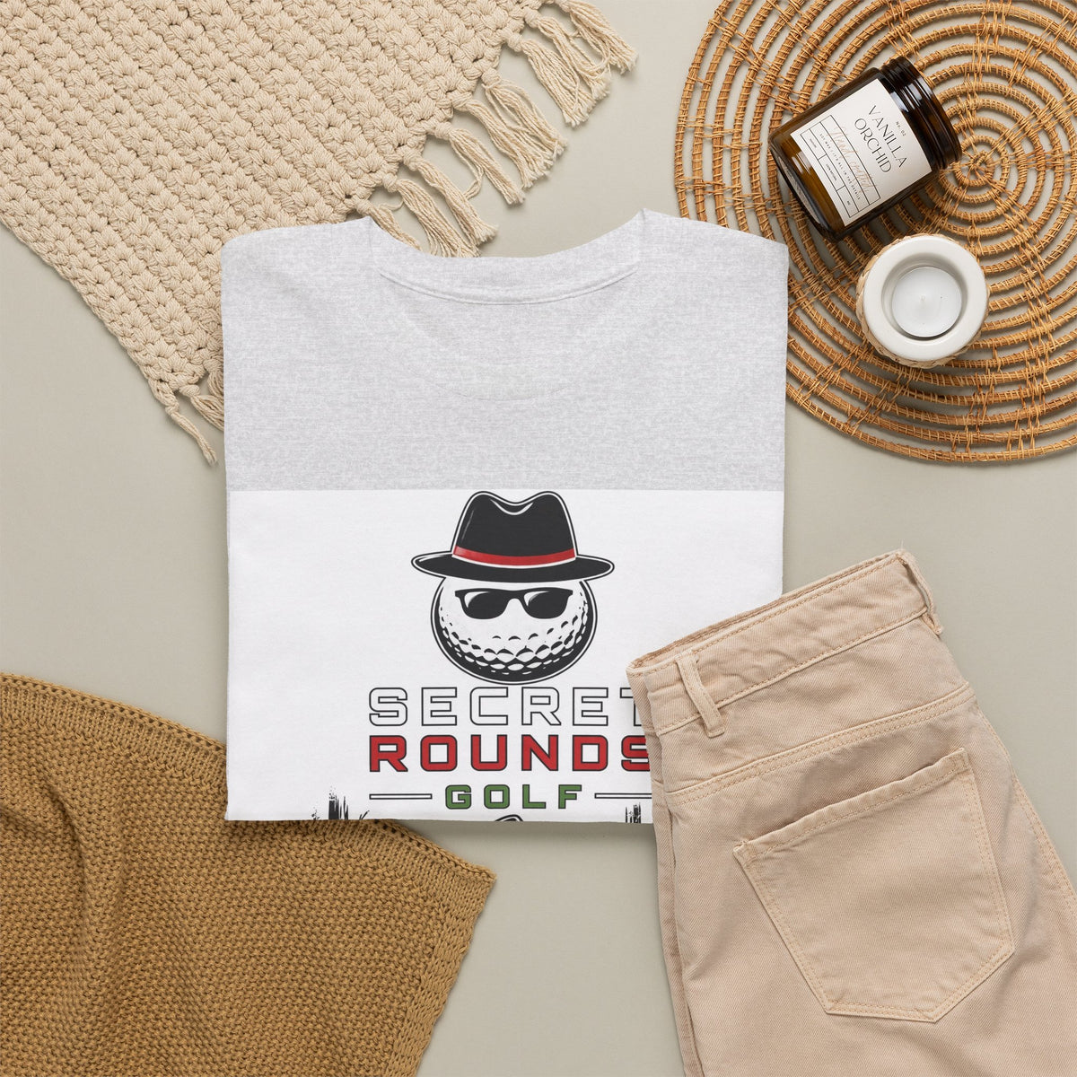 Secret Rounds Golf – Mulligan Protocol (White Unisex Tee)