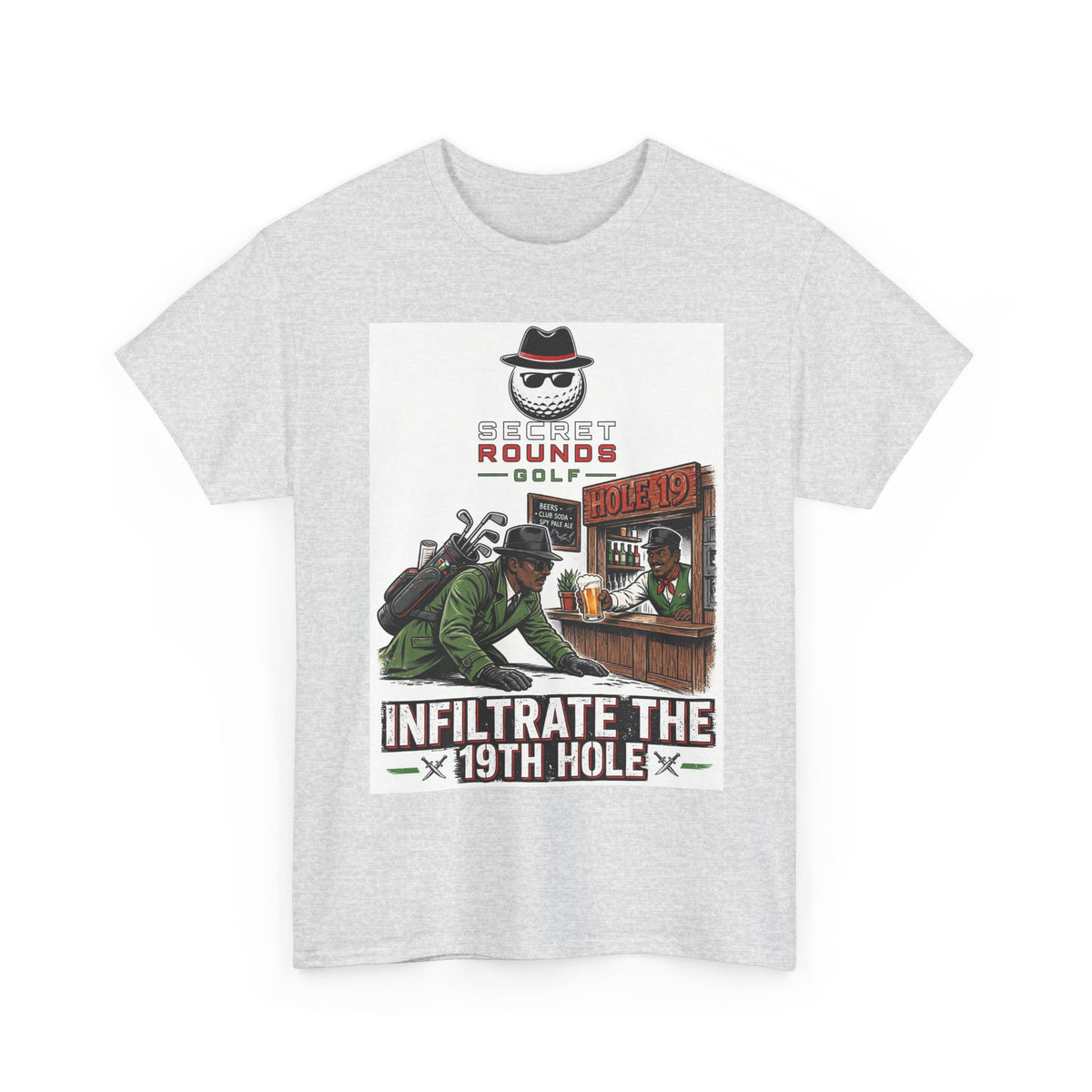 Secret Rounds Golf – Infiltration AA Edition (White Unisex Tee)