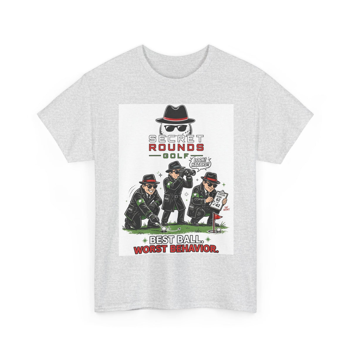 Secret Rounds Golf – Worst Behavior (White Unisex Tee)