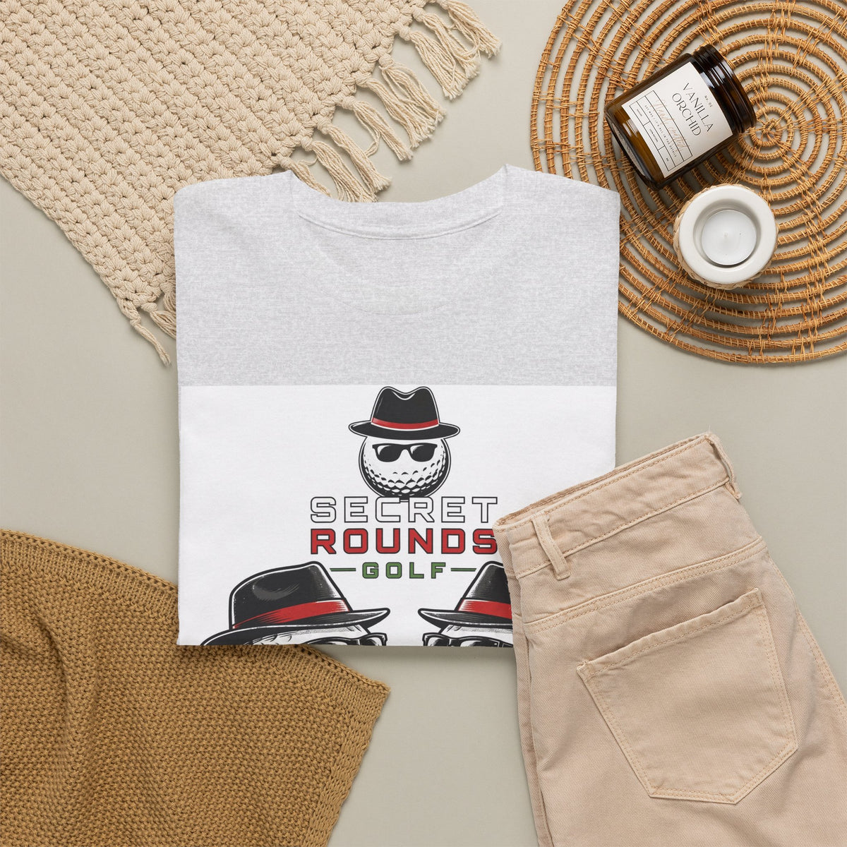 Secret Rounds Golf – Debrief (White Unisex Tee)