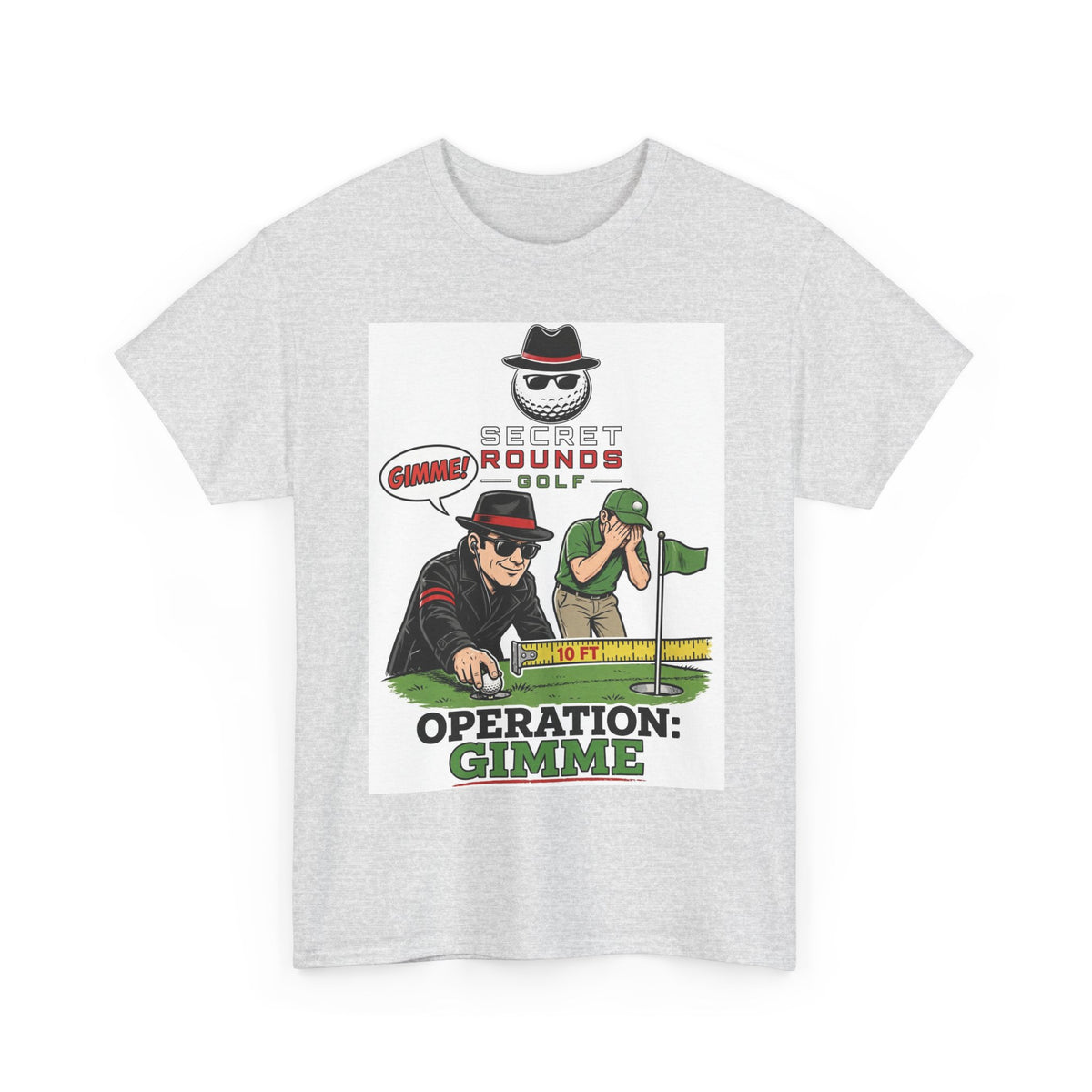 Secret Rounds Golf – Operation Gimme (White Unisex Tee)