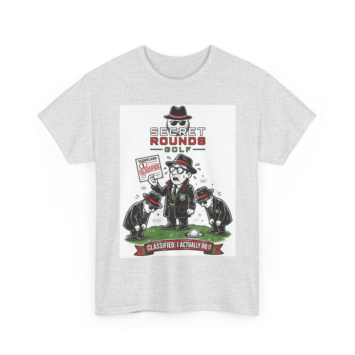Secret Rounds Golf – Classified: I Did It (White Unisex Tee)