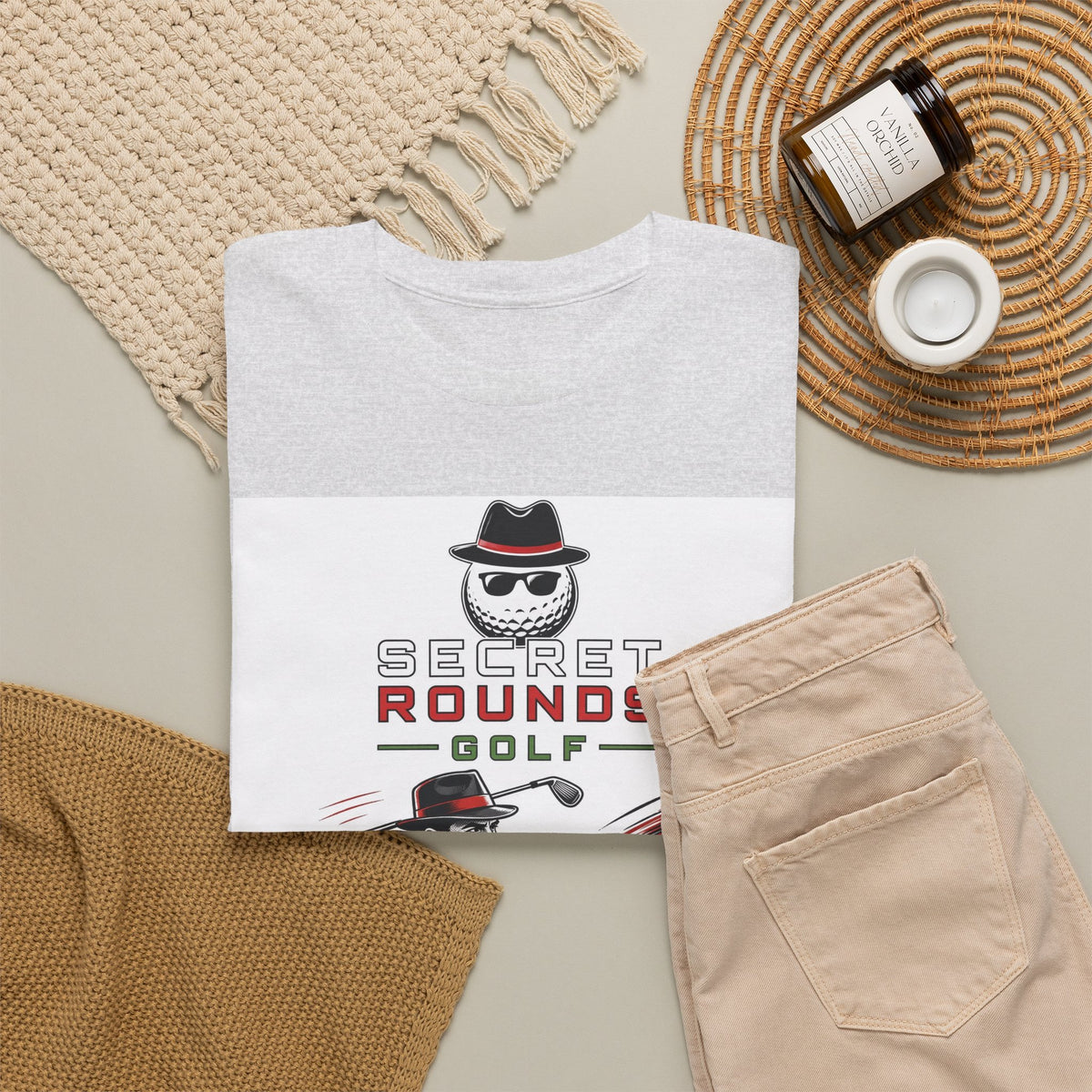 Secret Rounds Golf – License to Shank (White Unisex Tee)