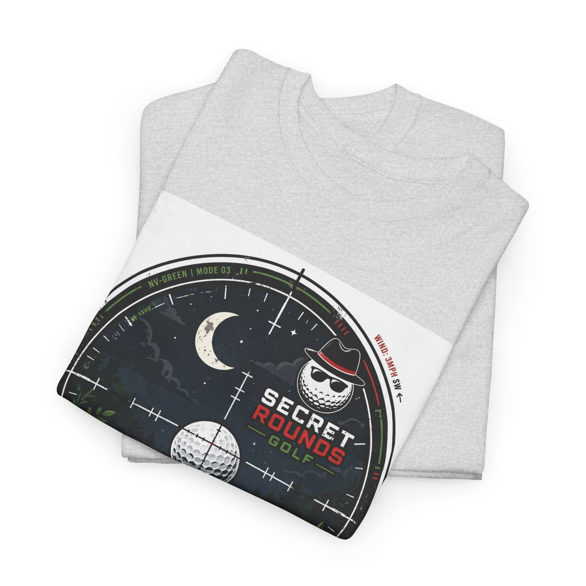 Secret Rounds Golf – Operation: Sneaky Links — Target: Par (White Unisex Tee)