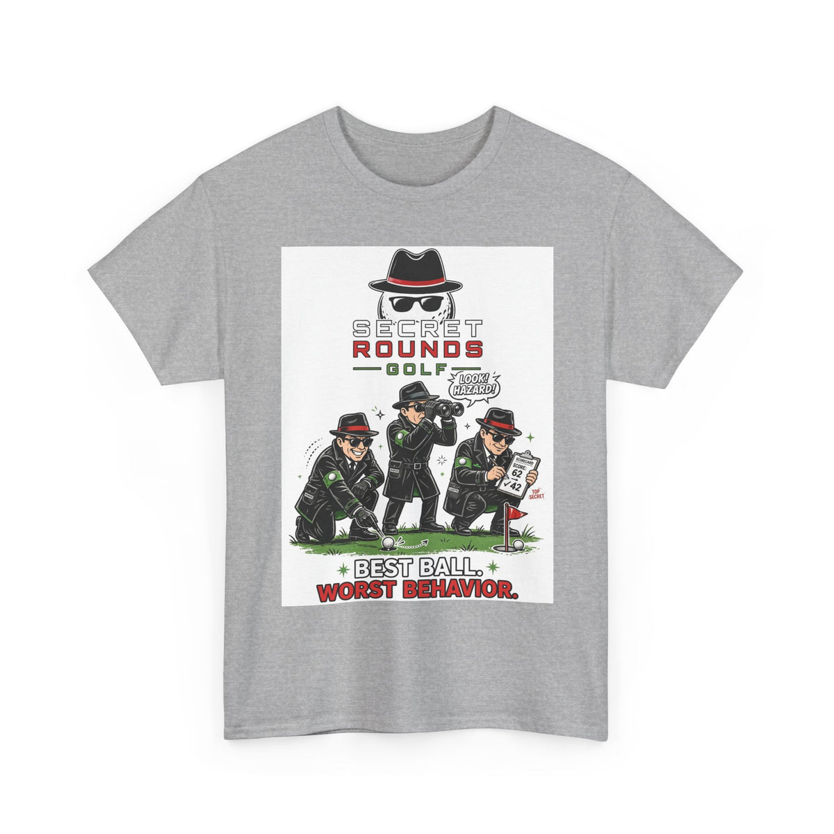 Secret Rounds Golf – Worst Behavior (White Unisex Tee)
