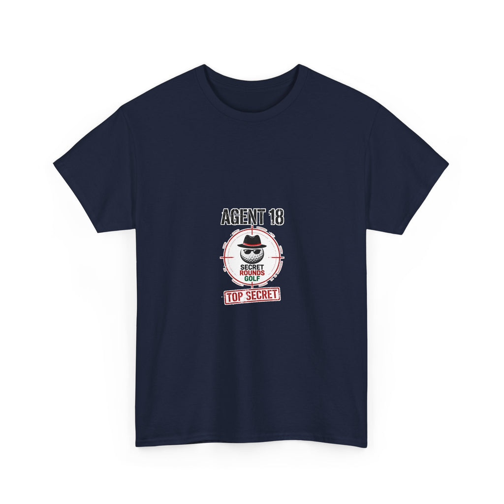 Secret Rounds Golf – Agent 18 (White Unisex Tee)
