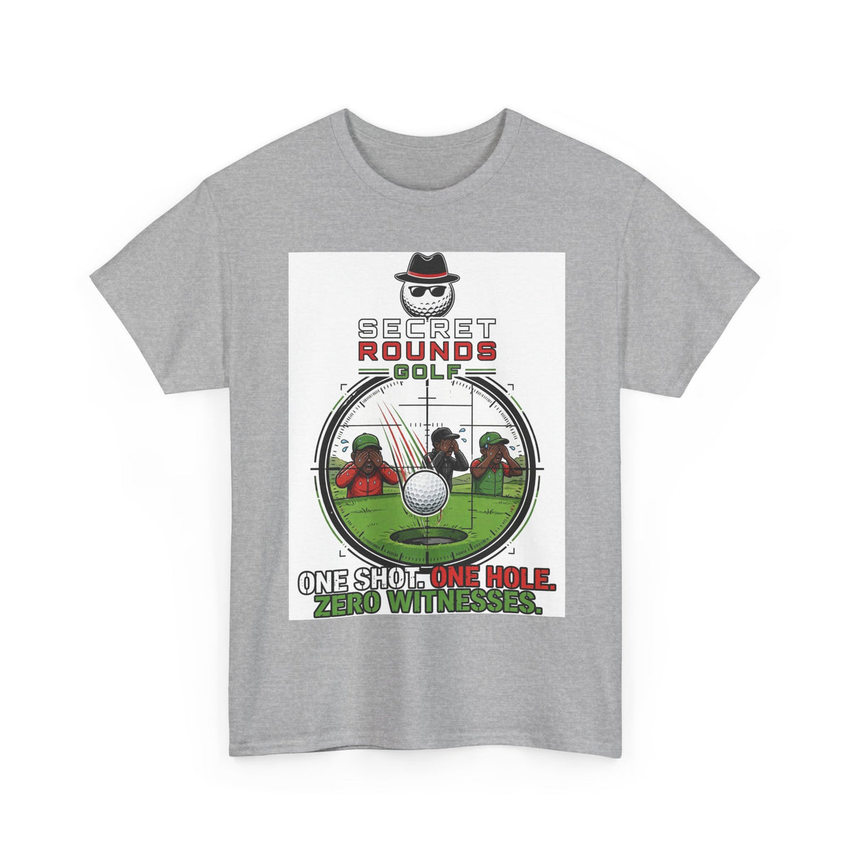 Secret Rounds Golf – Zero Witnesses AA Edition (White Unisex Tee)