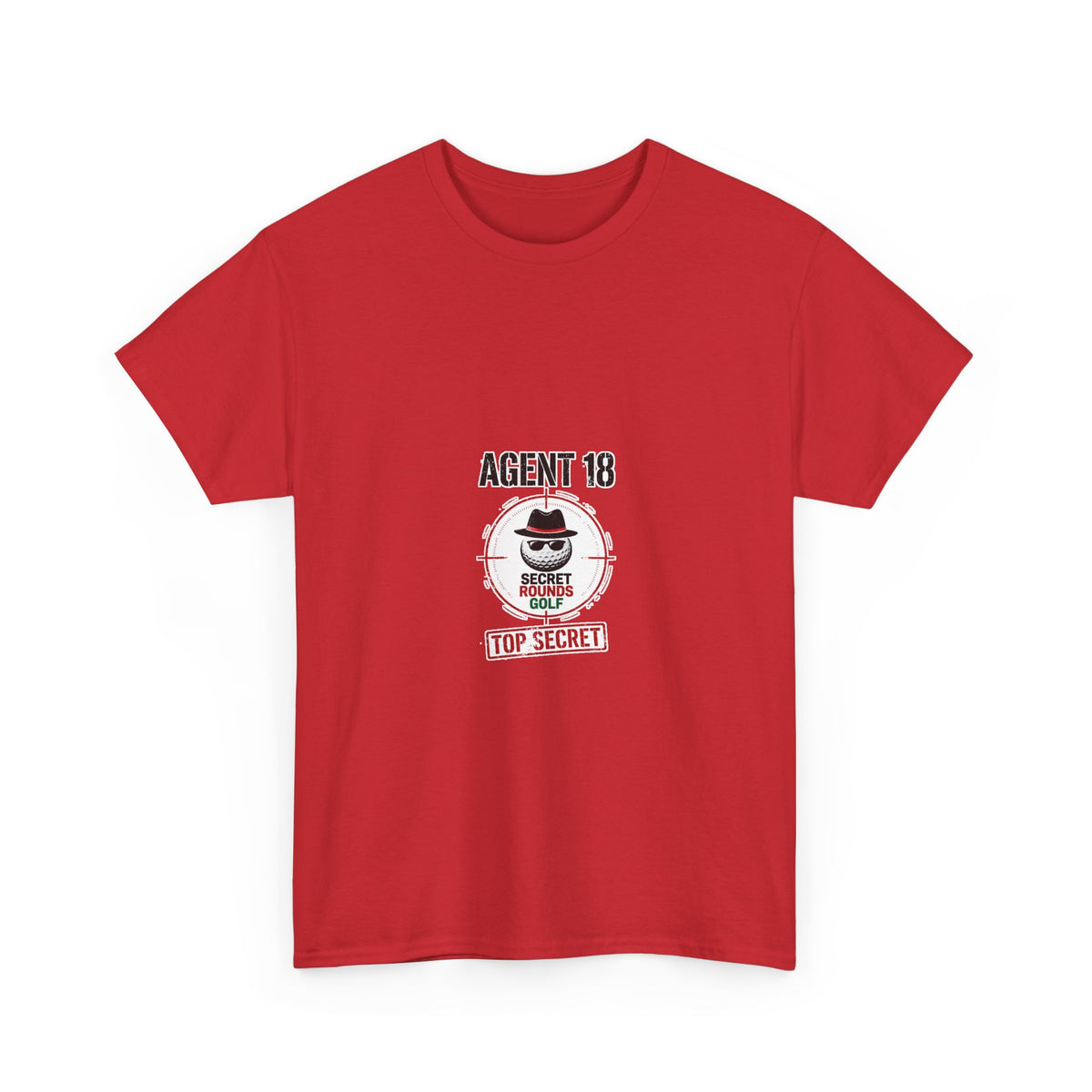 Secret Rounds Golf – Agent 18 (White Unisex Tee)