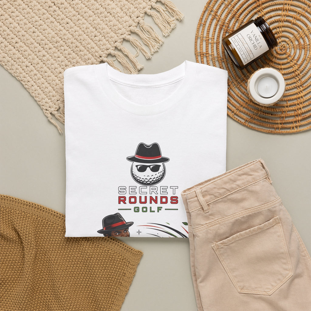 Secret Rounds Golf – License to Shank AA Edition (White Unisex Tee)