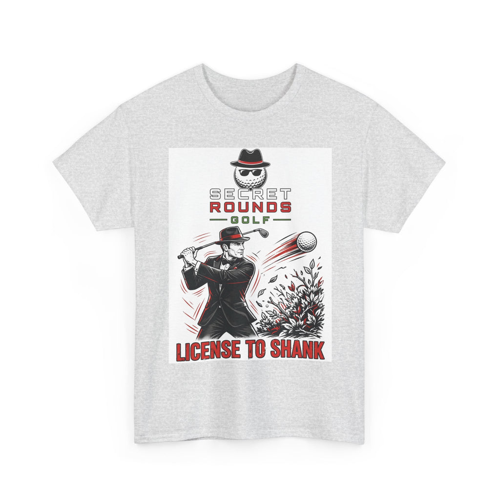Secret Rounds Golf – License to Shank (White Unisex Tee)
