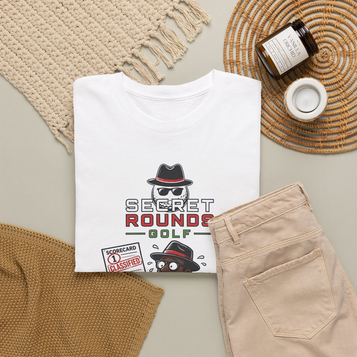 Secret Rounds Golf – Classified: I Did It AA Edition (White Unisex Tee)