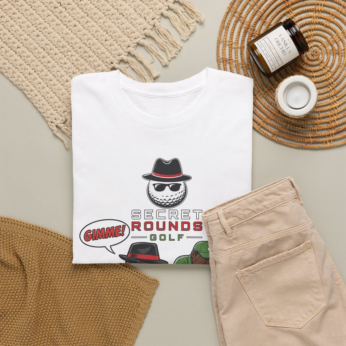 Secret Rounds Golf – Operation Gimme AA Edition (White Unisex Tee)