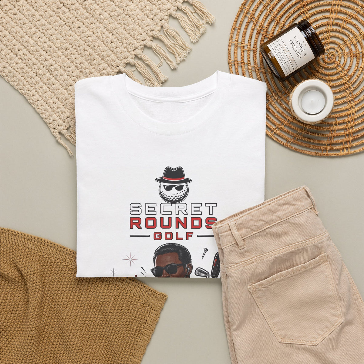 Secret Rounds Golf – Mission Accomplished AA Edition (White Unisex Tee)
