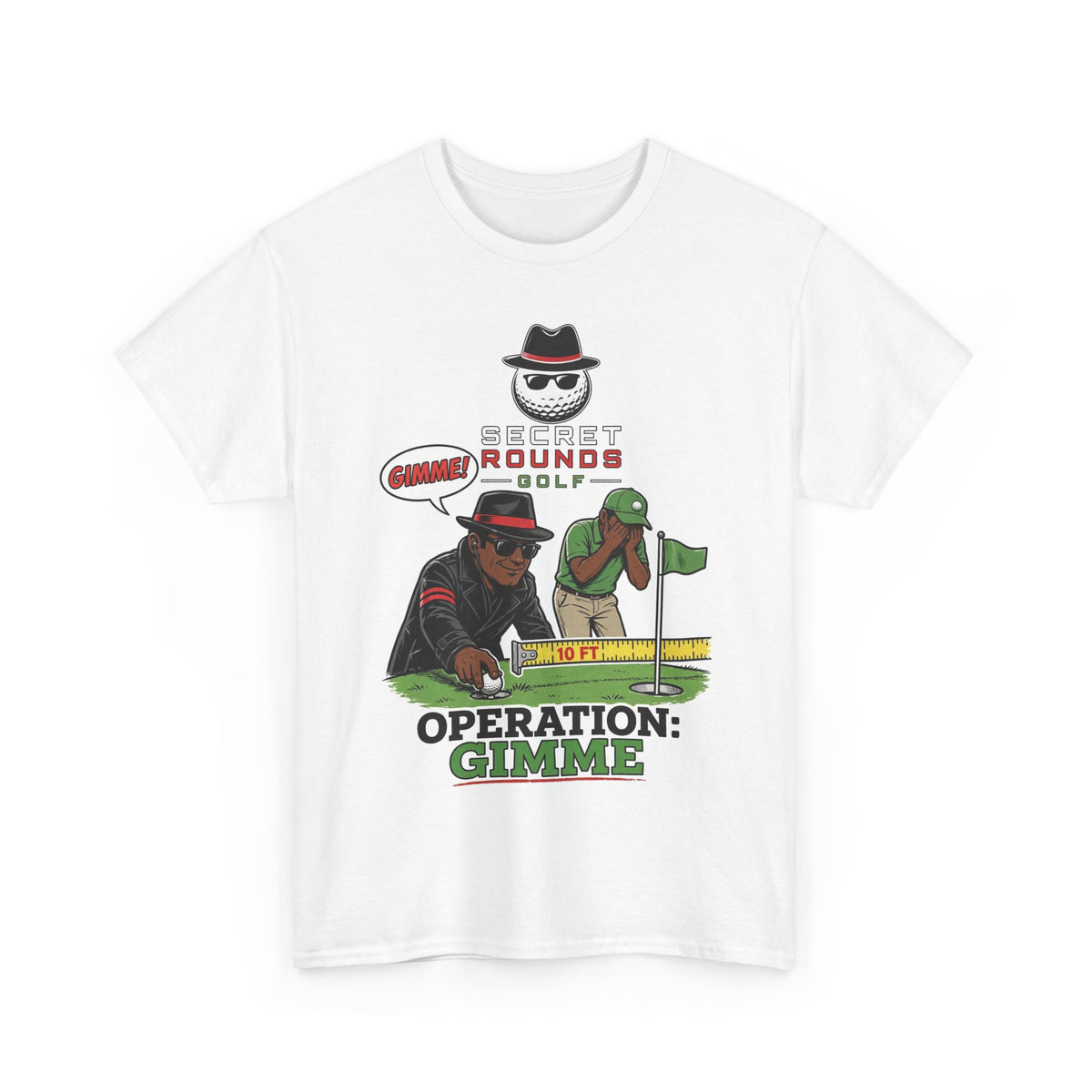 Secret Rounds Golf – Operation Gimme AA Edition (White Unisex Tee)