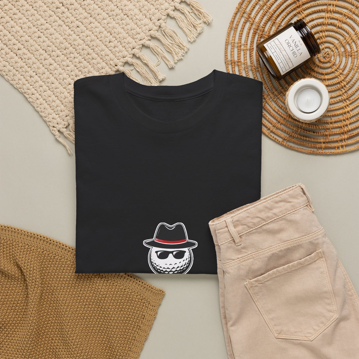 Secret Rounds Golf – Stealth Mode (Black Unisex Tee)