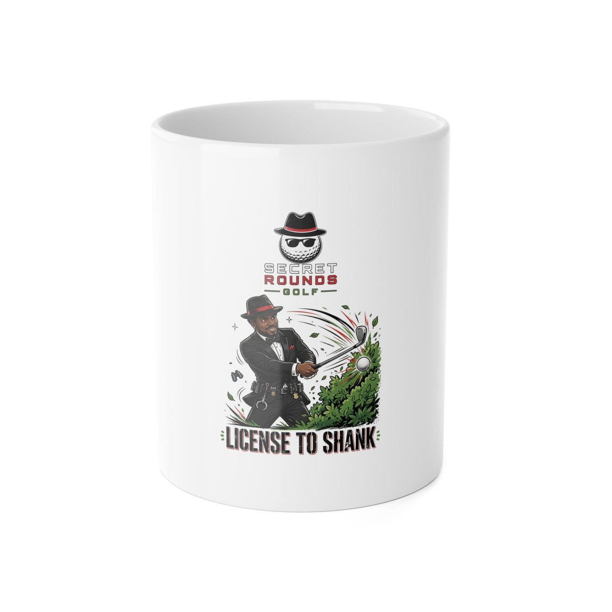 Secret Rounds Golf – License to Shank AA Edition (White Mug 11oz)