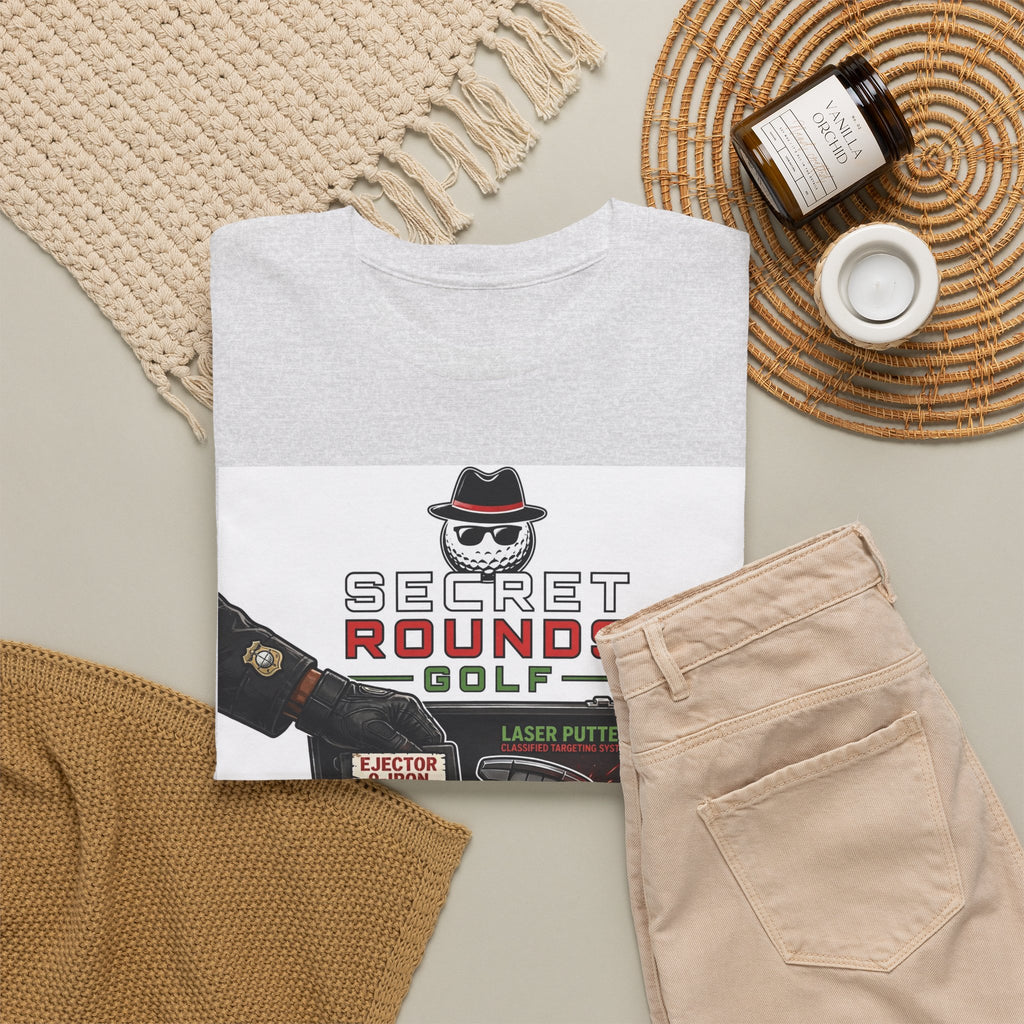 Secret Rounds Golf – Gadgets Included AA Edition (White Unisex Tee)