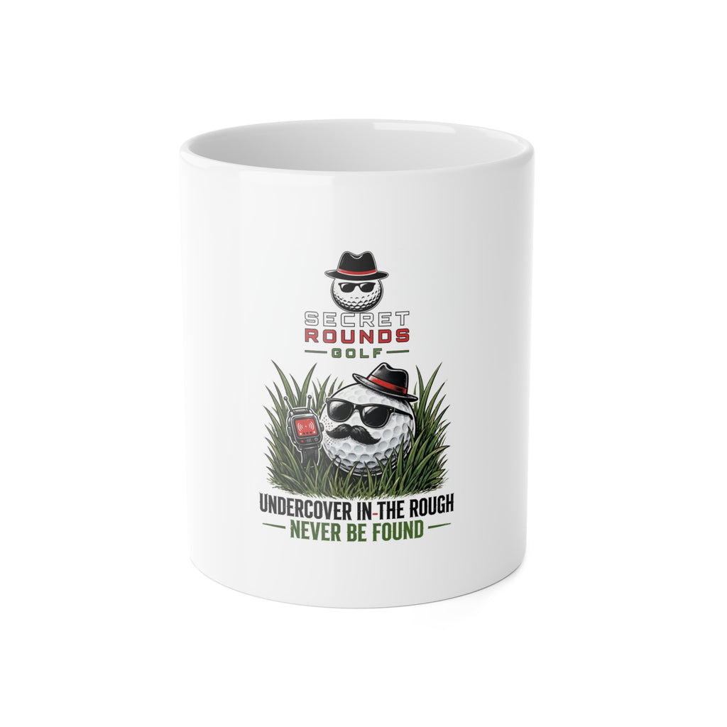 Secret Rounds Golf – Undercover in the Rough (White Mug 11oz)