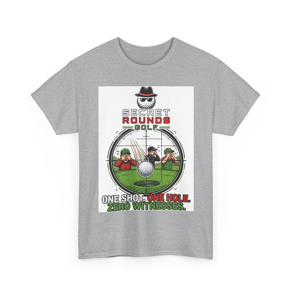 Secret Rounds Golf – Zero Witnesses (White Unisex Tee)