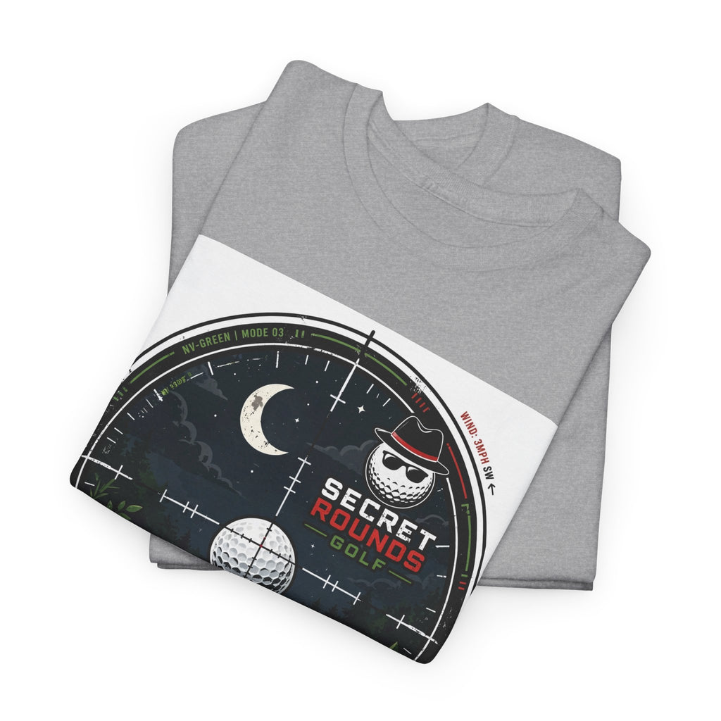 Secret Rounds Golf – Operation: Sneaky Links — Target: Par (White Unisex Tee)