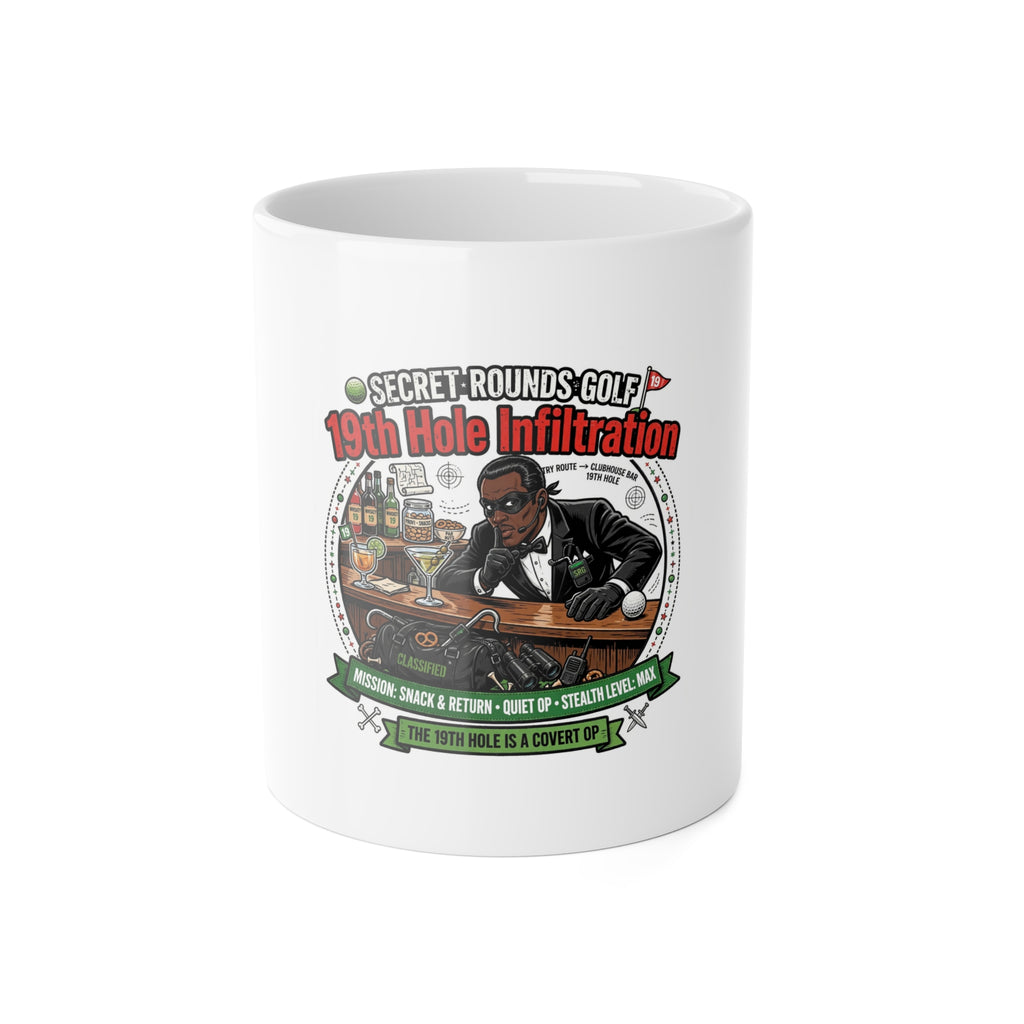 Secret Rounds Golf – 19th Hole Infiltration AA Edition (White Mug 11oz)