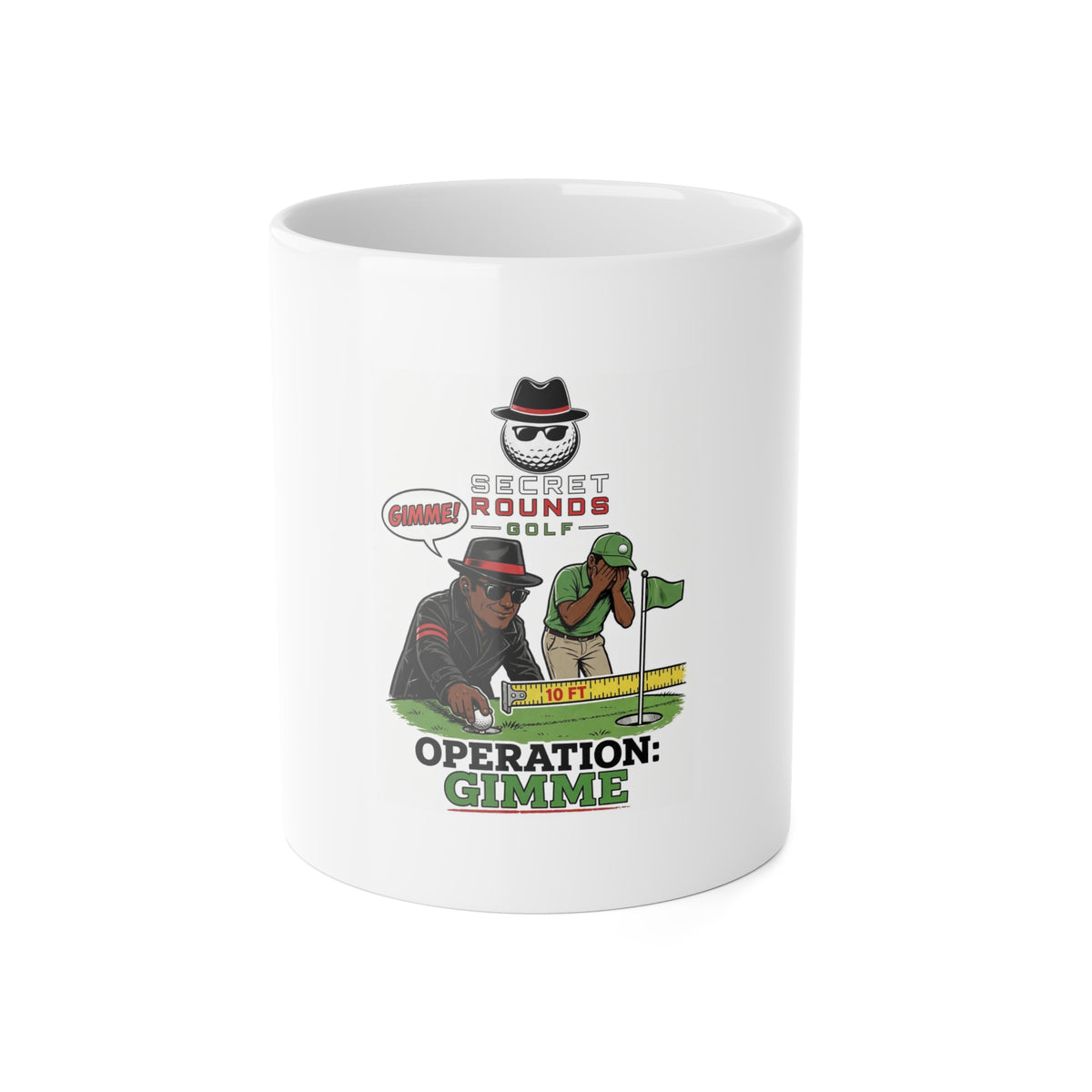 Secret Rounds Golf – Operation Gimme AA Edition (White Mug 11oz)