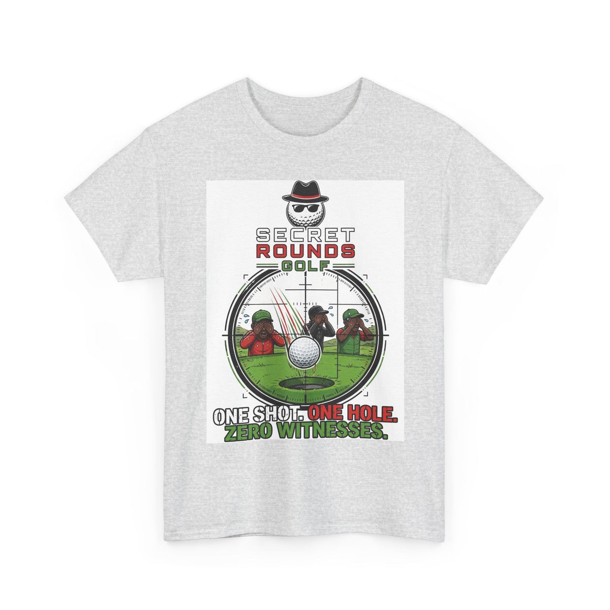 Secret Rounds Golf – Zero Witnesses AA Edition (White Unisex Tee)