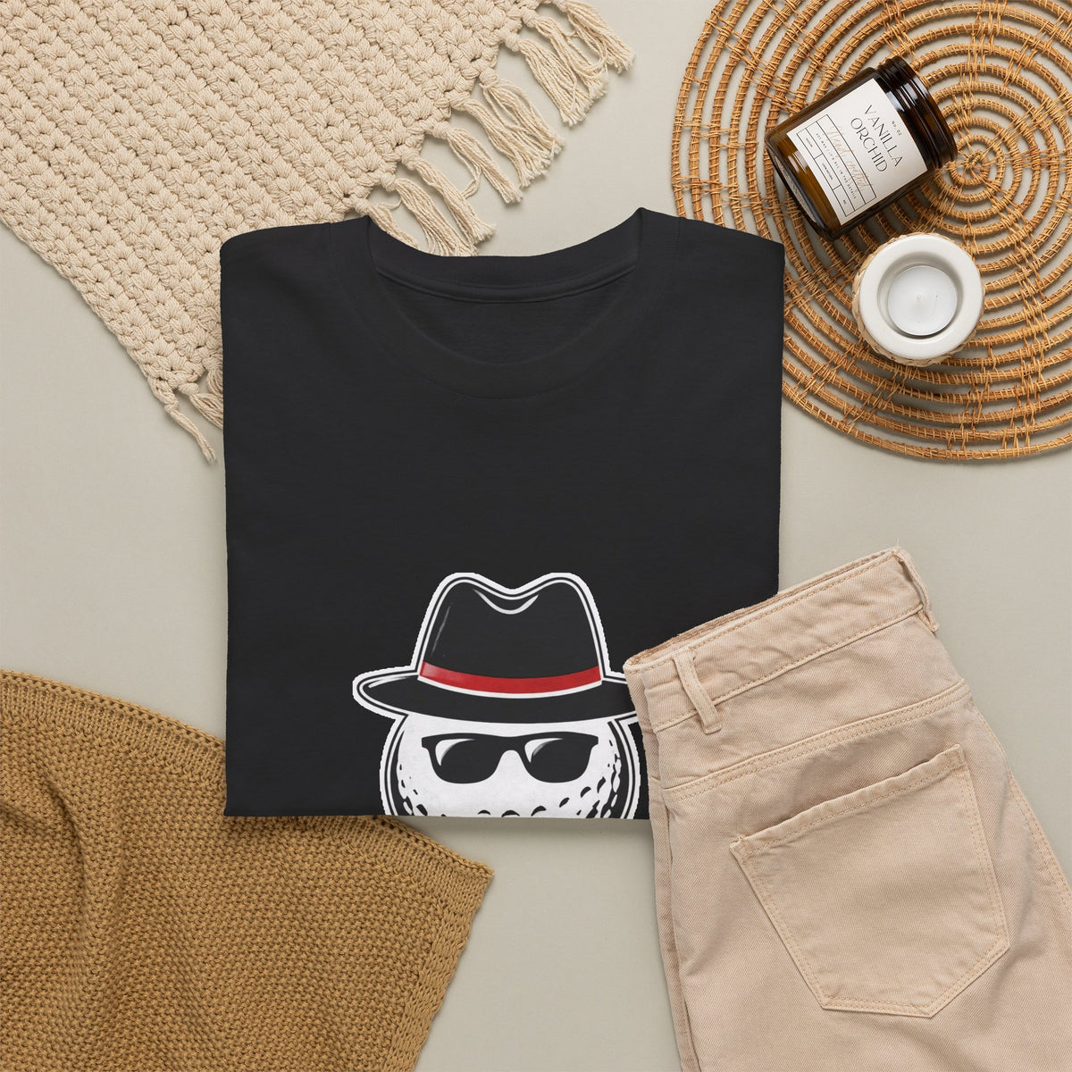 Secret Rounds Golf – Operation: Sneaky Links (Black Unisex Tee)