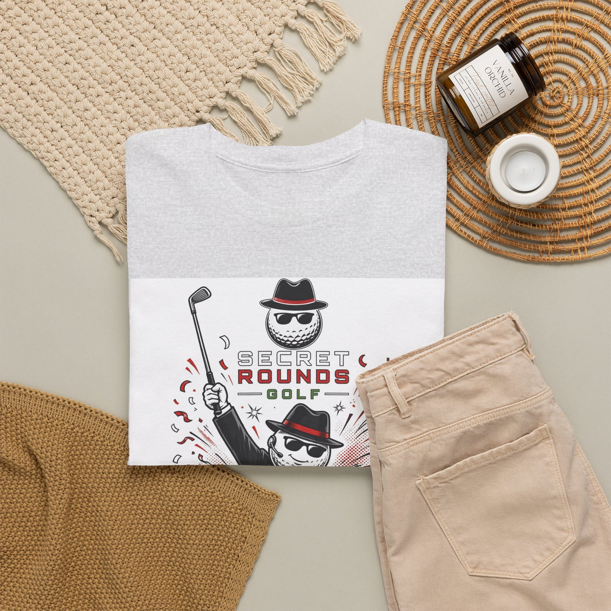 Secret Rounds Golf – Mission Accepted (White Unisex Tee)