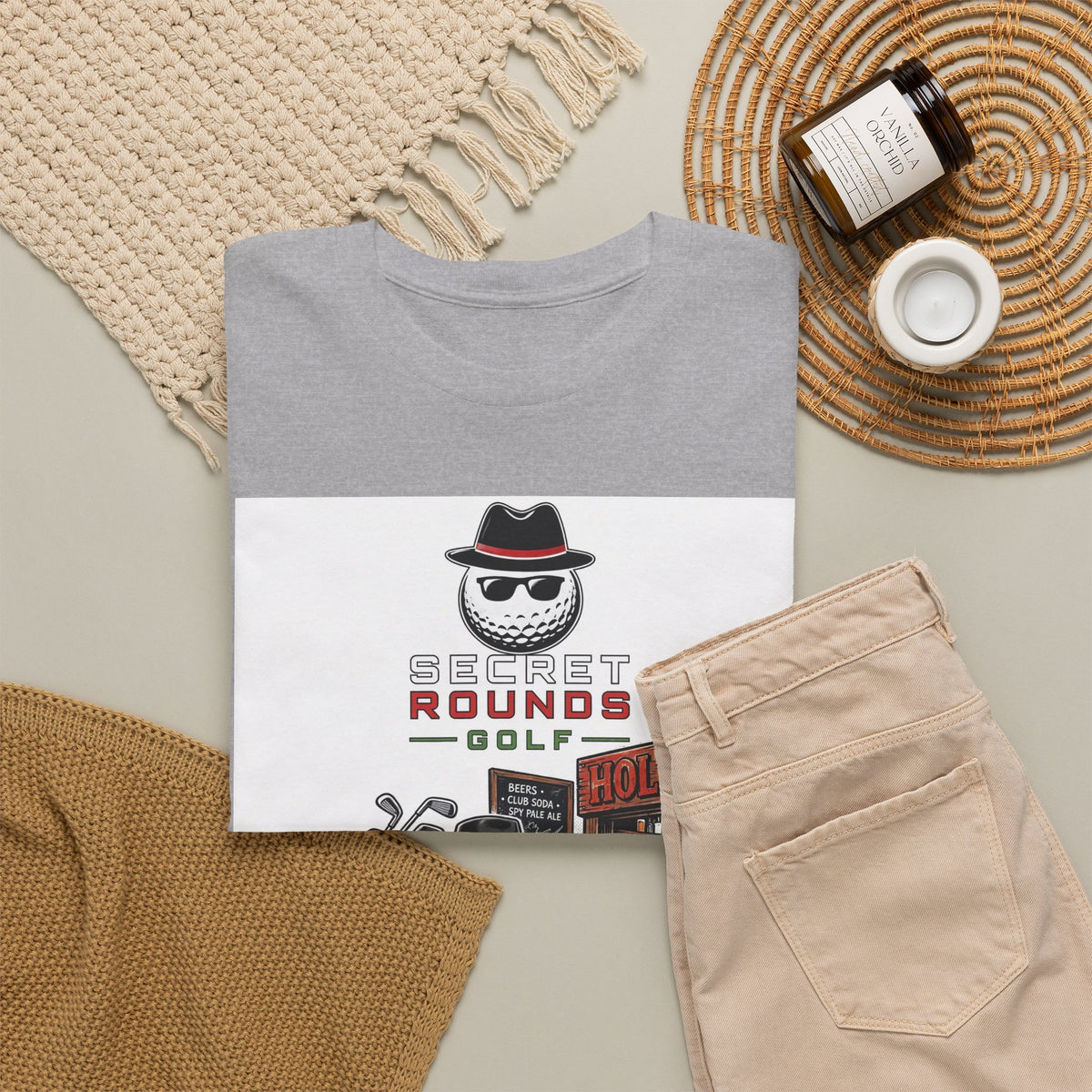 Secret Rounds Golf – Infiltration AA Edition (White Unisex Tee)