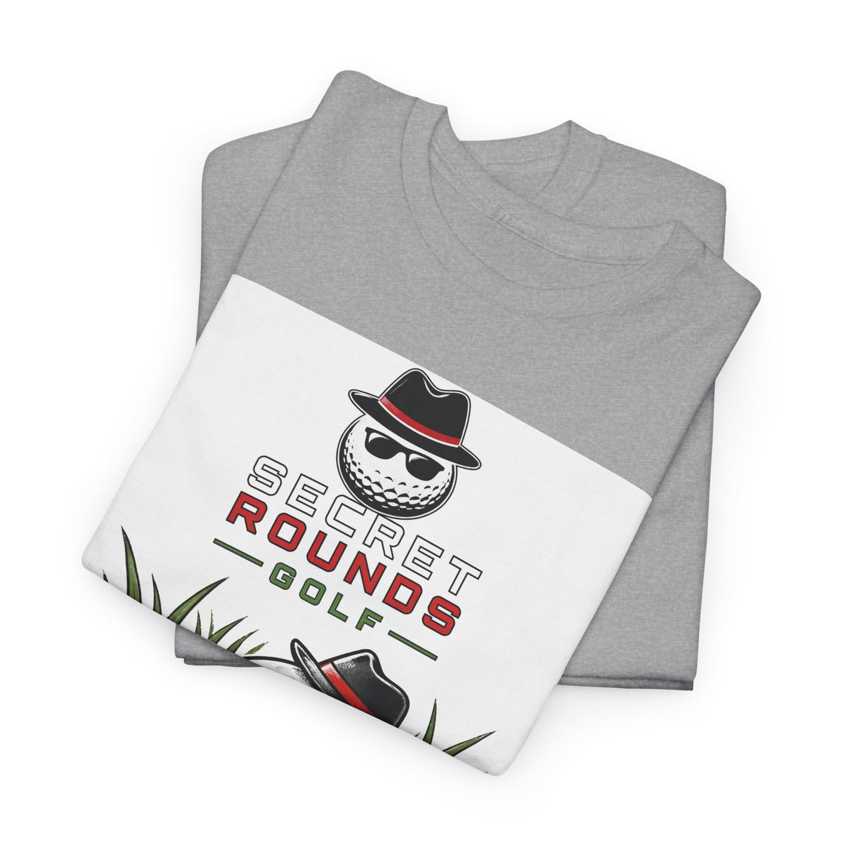 Secret Rounds Golf – Undercover in the Rough (White Unisex Tee)