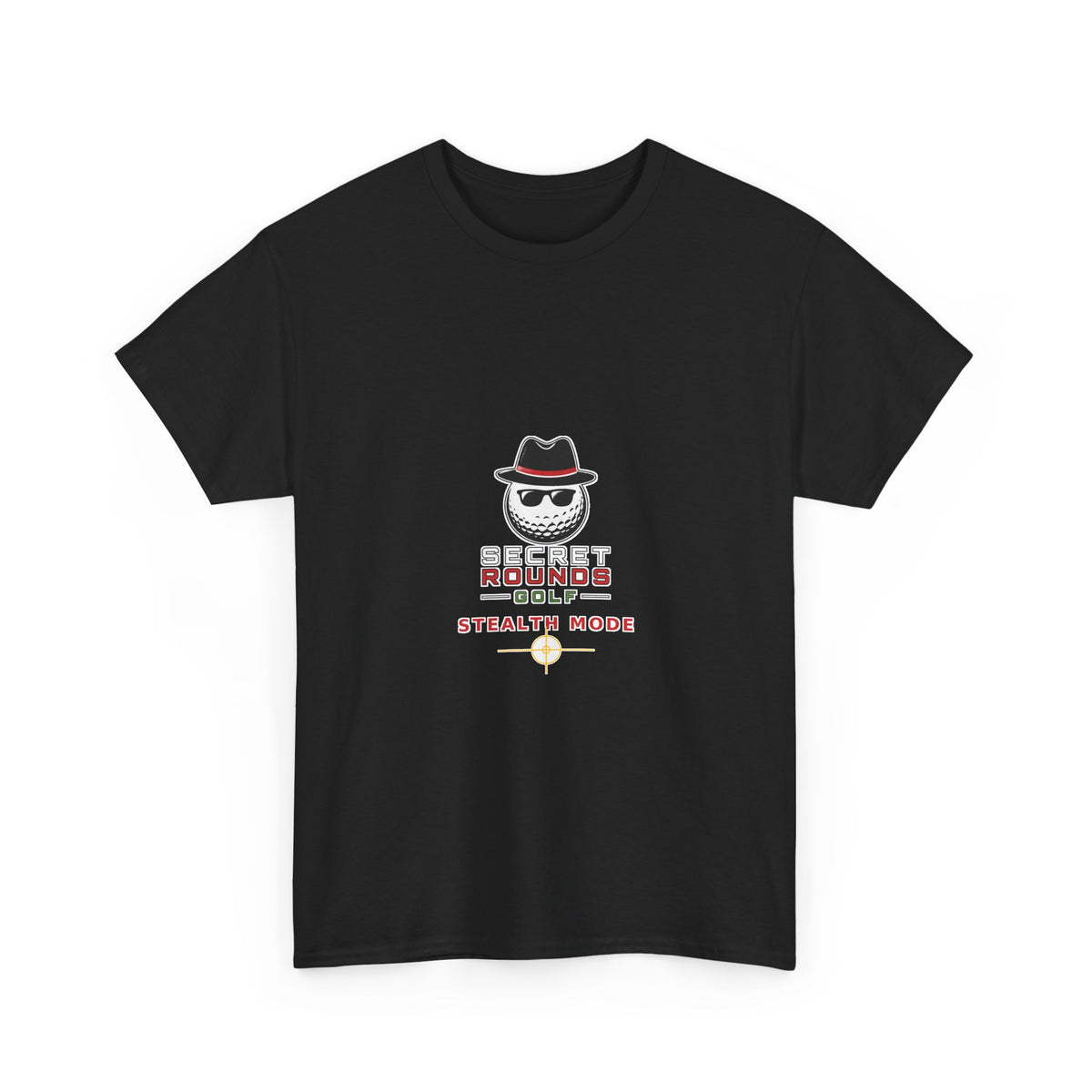 Secret Rounds Golf – Stealth Mode (Black Unisex Tee)