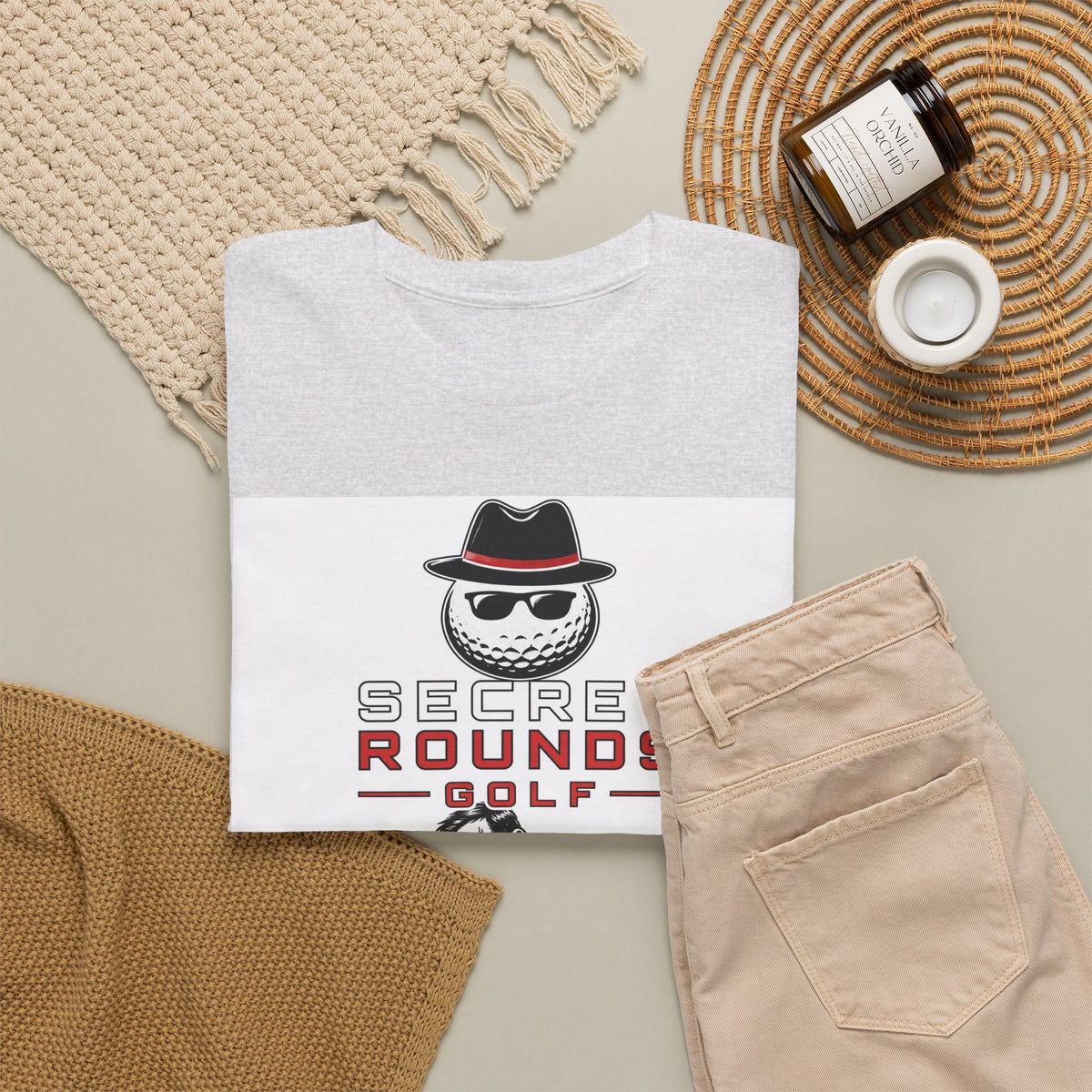 Secret Rounds Golf – License to Chill (White Unisex Tee)
