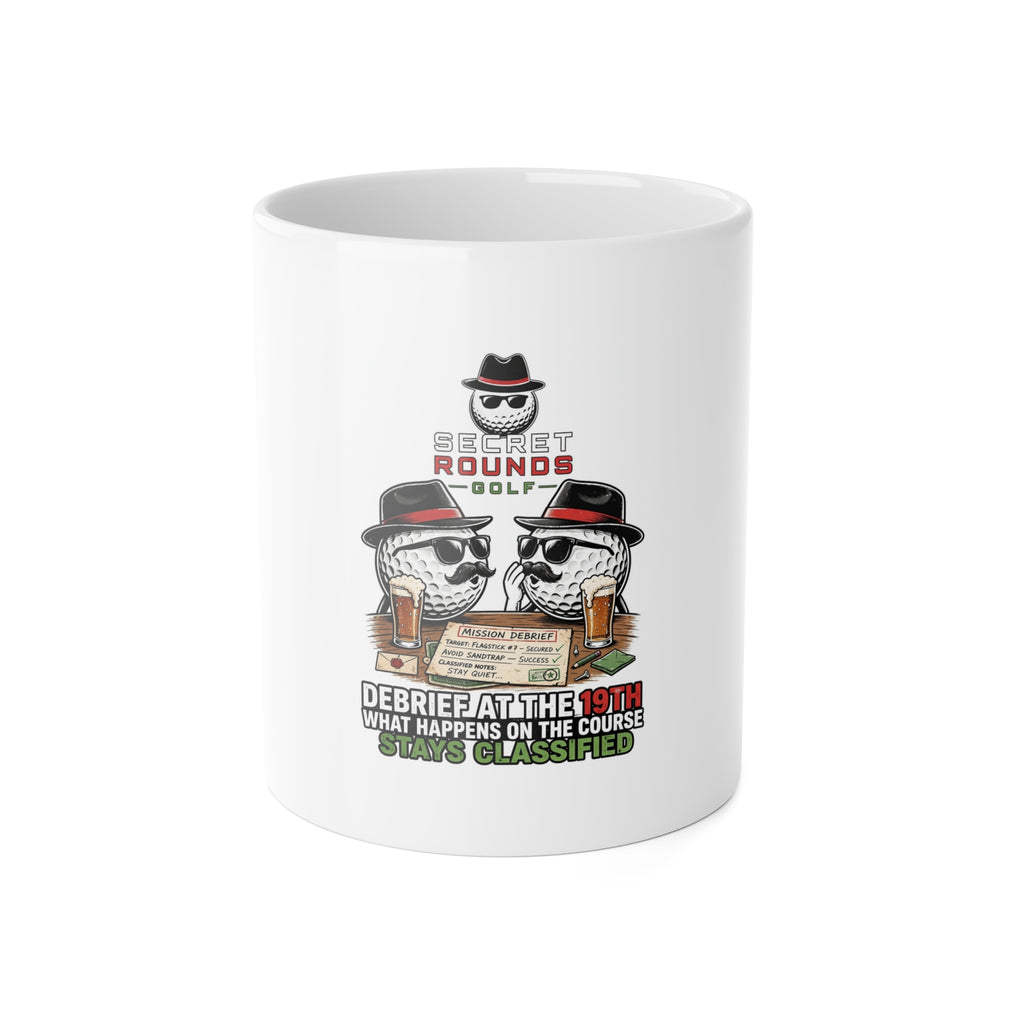 Secret Rounds Golf – Debrief (White Mug 11oz)
