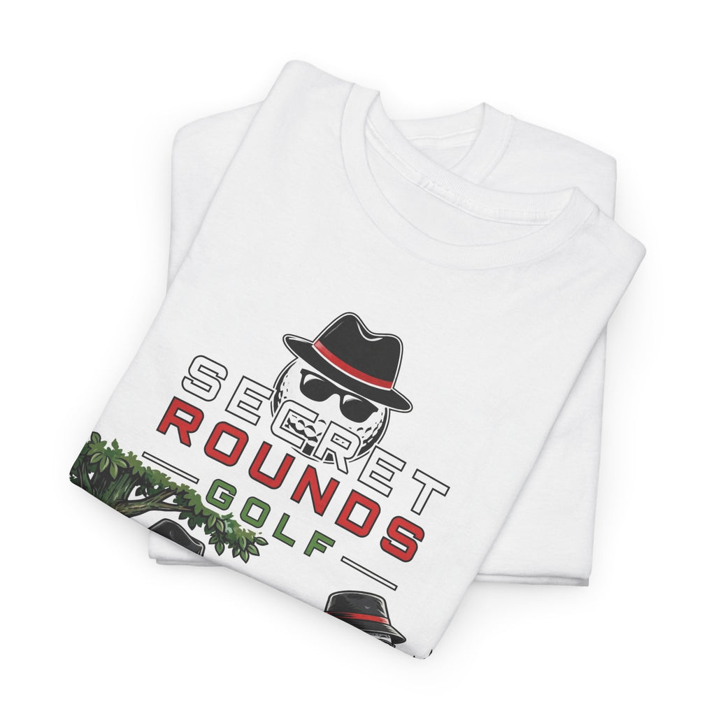 Secret Rounds Golf – Trust No One (White Unisex Tee)