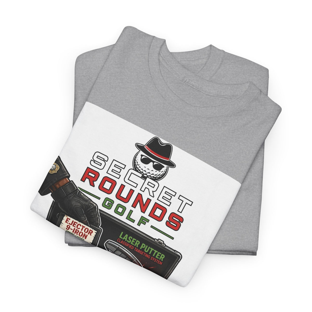 Secret Rounds Golf – Gadgets Included AA Edition (White Unisex Tee)