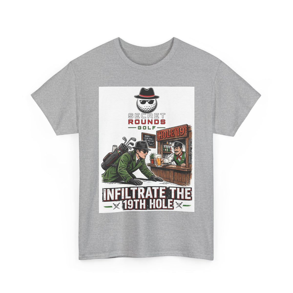 Secret Rounds Golf – Infiltration (White Unisex Tee)