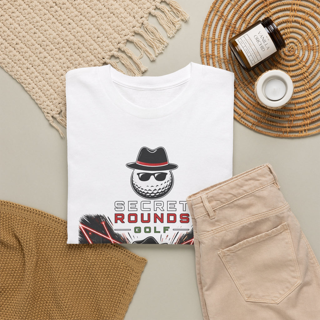 Secret Rounds Golf – The Ace Protocol (White Unisex Tee)